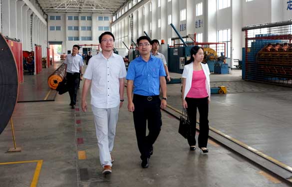 9月10日，溧陽市副市長陳安一行來上上電纜調(diào)研